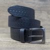 40mm Basket Weave Design Full Grain Real Leather Belt