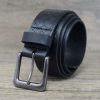 40mm Basket Weave Design Full Grain Real Leather Belt