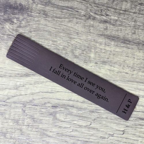 Personalisable Real Leather Bookmark