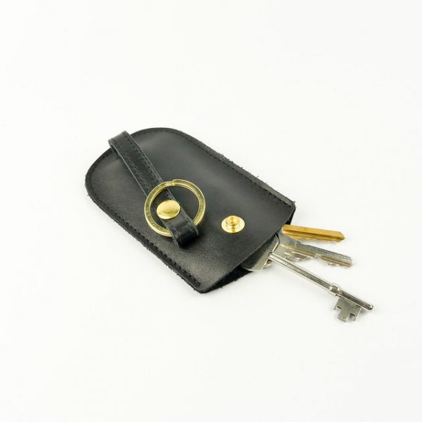Bell_Key_Ring-10 Black Leather Bell Key Holder