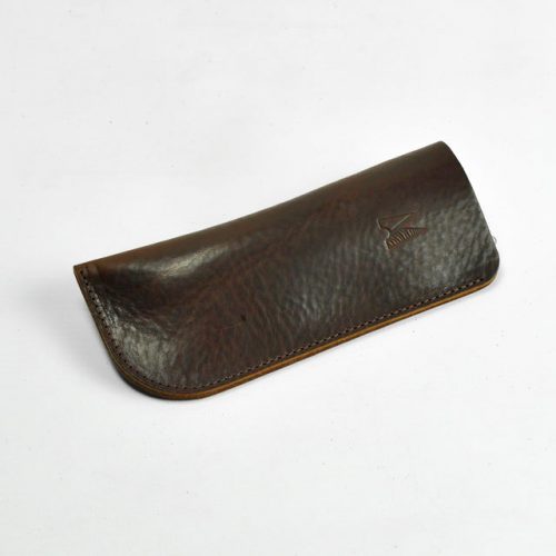 P1260166 Missouri Brown Leather Glasses Case