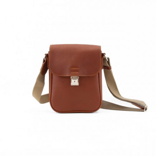 Bennet Tan Leather Messenger Bag