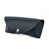 Navy Leather Sunglasses Case