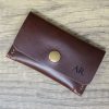 Personalisable Full Leather Card Holder Wallet - Antique Brown
