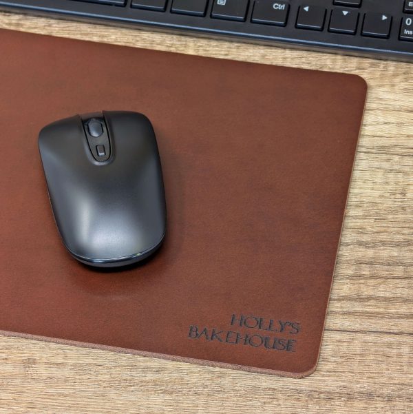Personalised Real Leather Mouse Mat