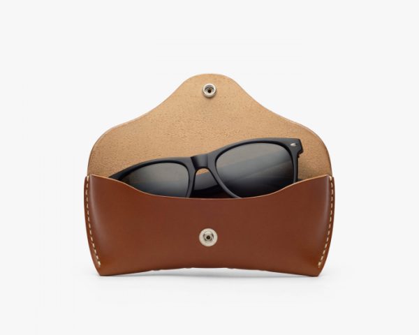 Hard Leather Sunglasses Case Without Lining