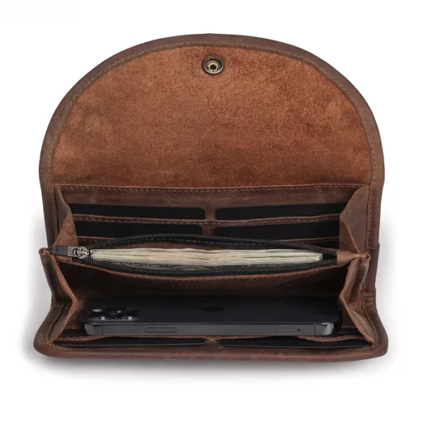 Single Snap Zippered Wallet